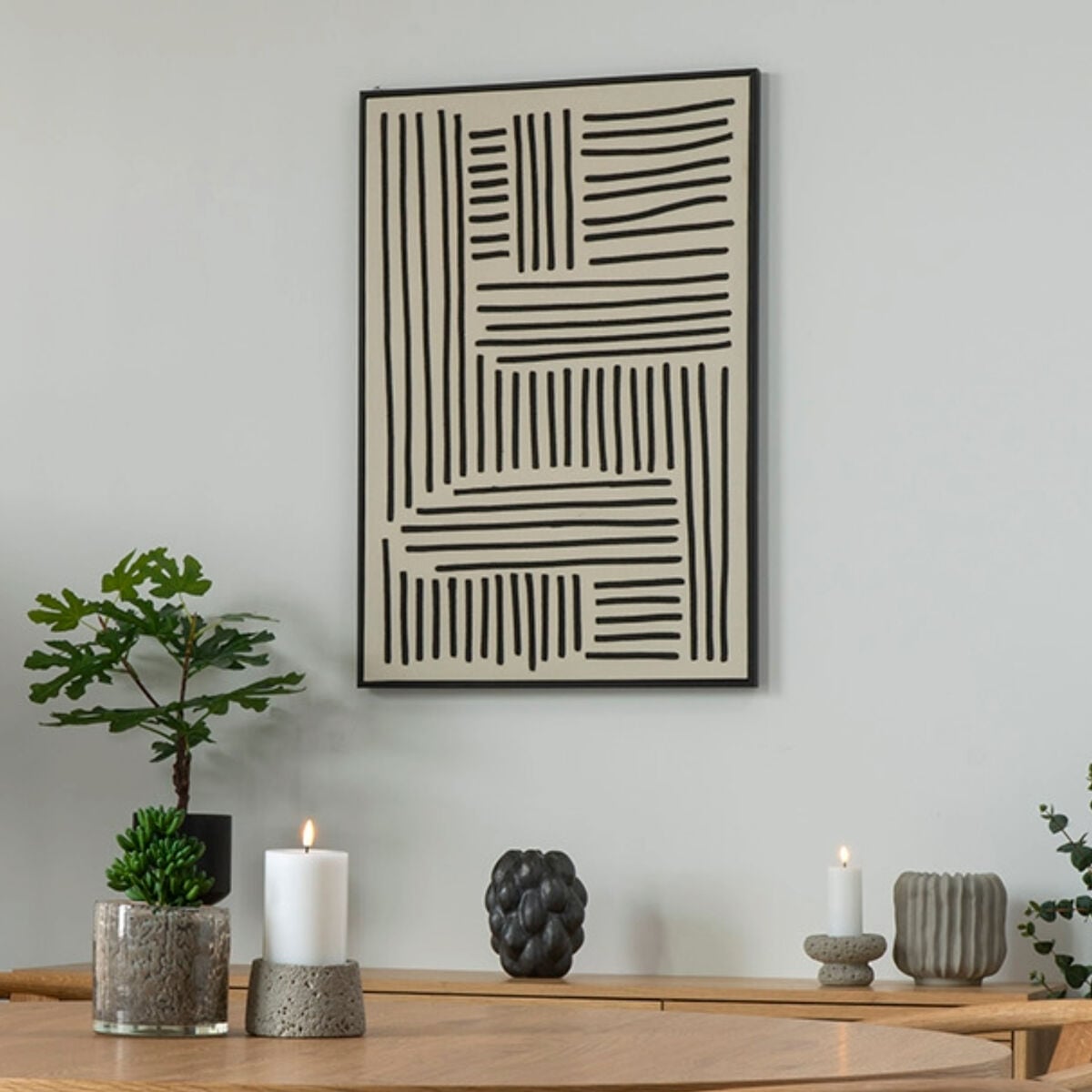 House Nordic Lipari Nro 1 canvastaulu 60x90 cm musta/beige
